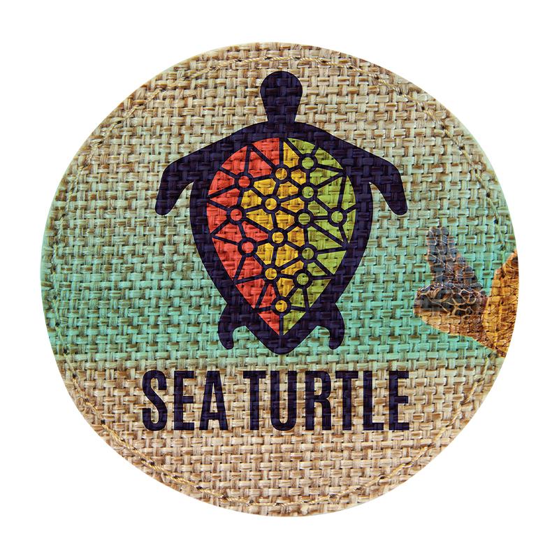 Patch sublimável de serapilheira redonda de 3' com adesivo