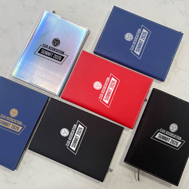 Caderno mutável em couro sintético laserável