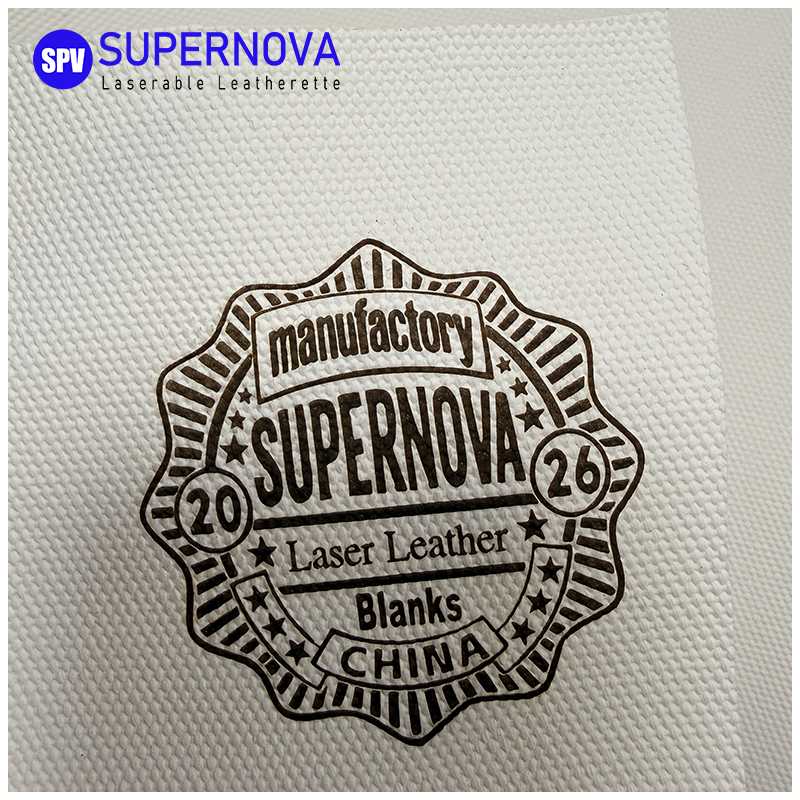 Folhas de couro sintético Canvas Pro White para laser com adesivo/sem adesivo