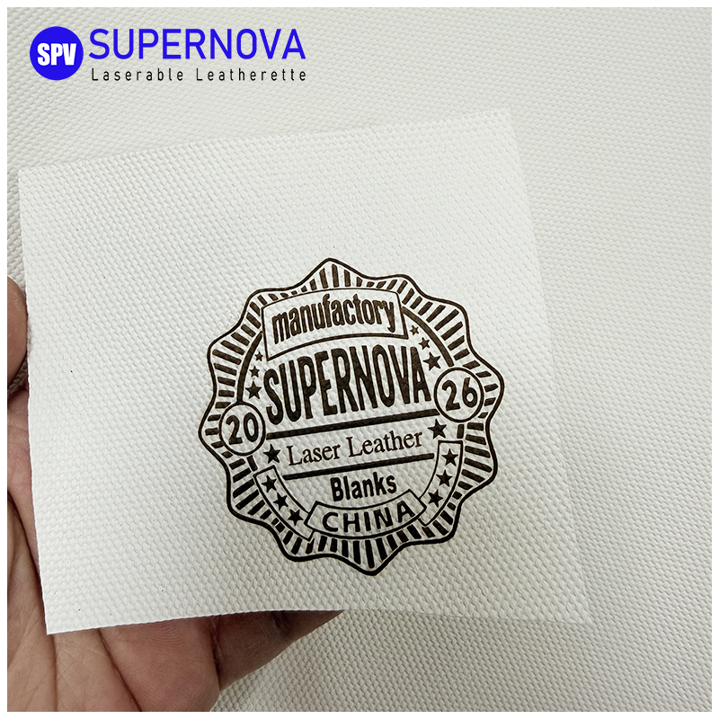 Folhas de couro sintético Canvas Pro White para laser com adesivo/sem adesivo