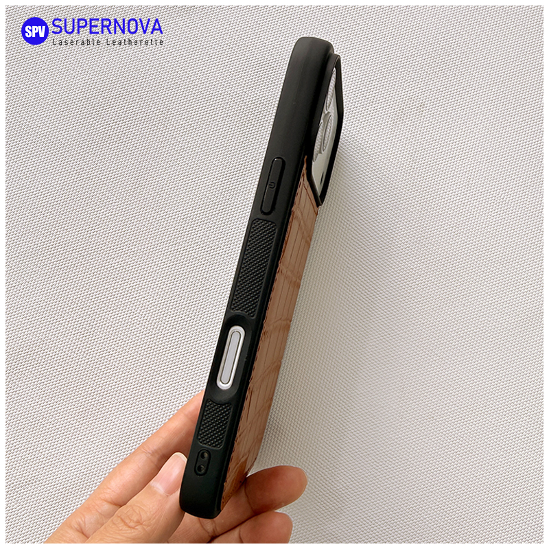 Capa de telefone em couro sintético laserável