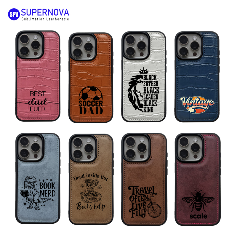 Capa de telefone em couro sintético laserável