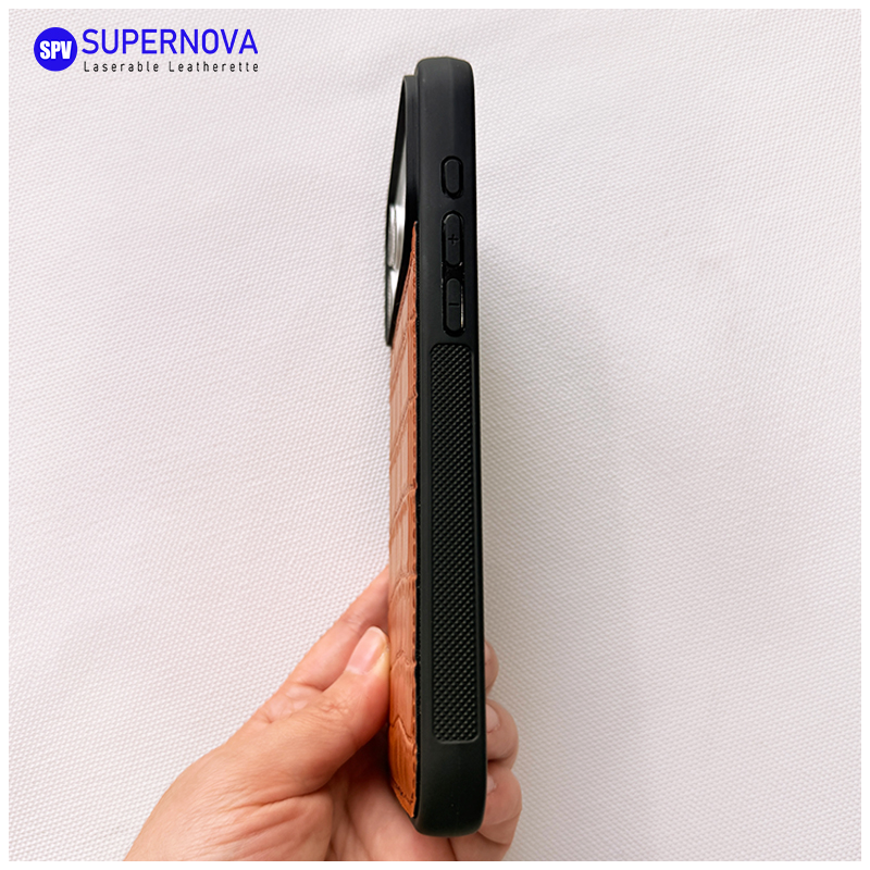 Capa de telefone em couro sintético laserável