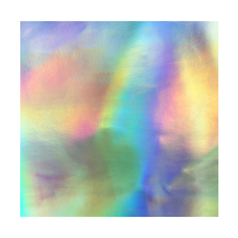 Folha holográfica de couro sintético laserável com adesivo/sem adesivo
