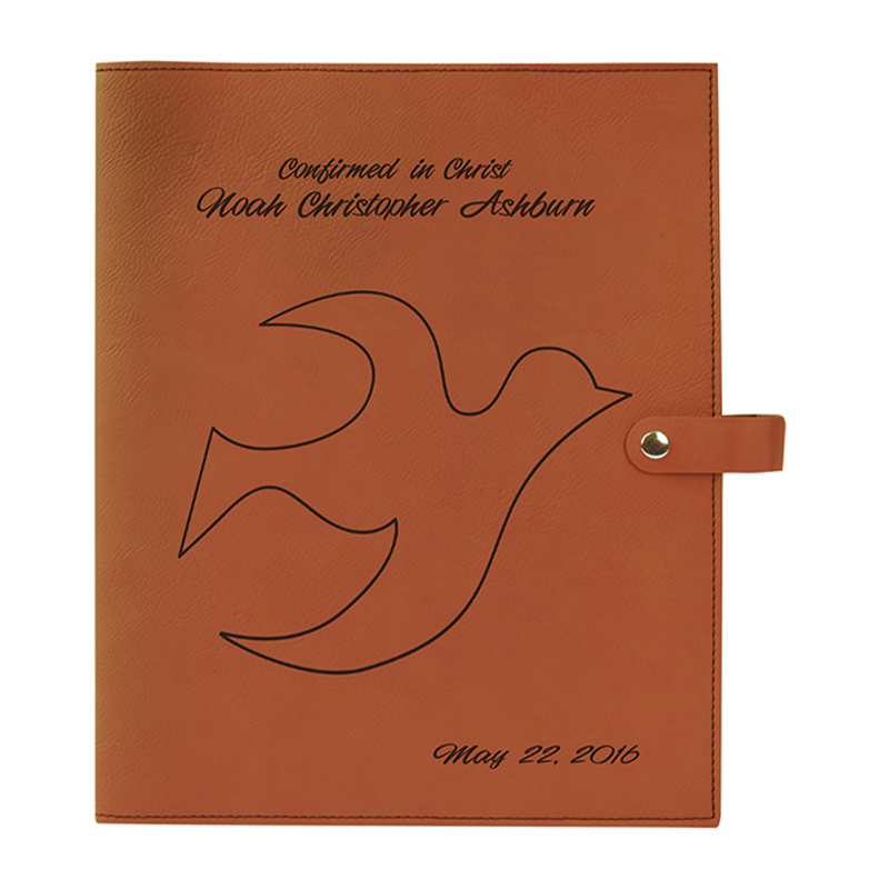 Capa de livro em couro sintético com fecho de pressão