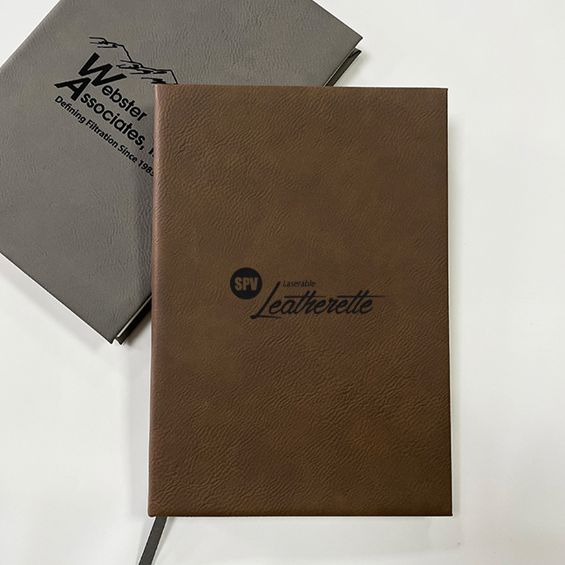 Livro de desenho em couro sintético laserável 7 x 9 3/4