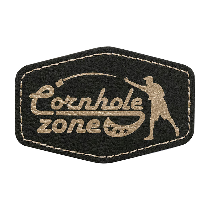 Patches de couro sintético hexagonal de 3' x 2'