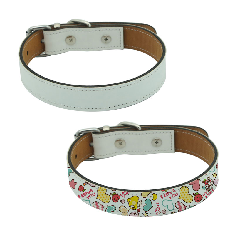 Coleira De Couro Sublimação - L