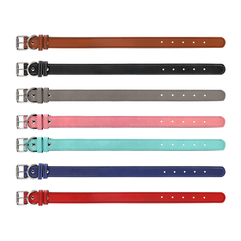 Coleiras de couro sintético para animais de estimação de 15' x 3/4'