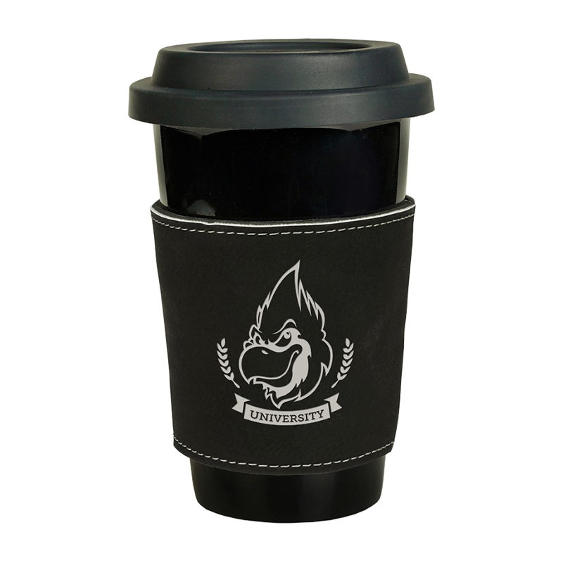 Capa para caneca em couro sintético laserável Capa para caneca em couro sintético laserável