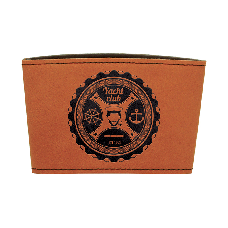 Capa para caneca em couro sintético laserável Capa para caneca em couro sintético laserável