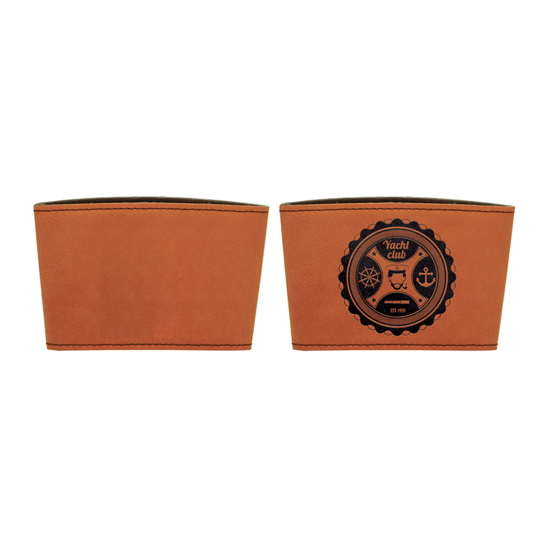 Capa para caneca em couro sintético laserável Capa para caneca em couro sintético laserável