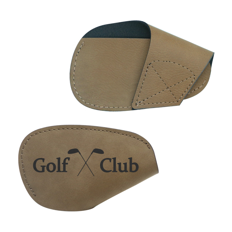 Capa para clube de golfe em couro sintético laserável