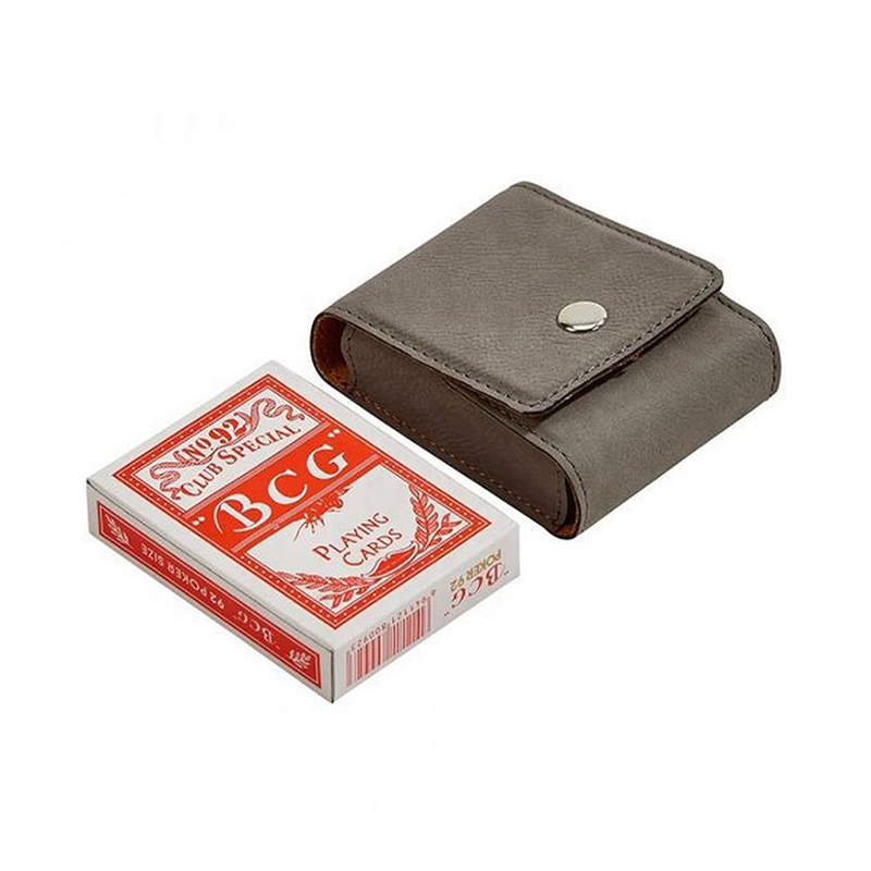 Caixa de cartas de jogar em couro sintético a laser Caixa de cartas de jogar em couro sintético a laser