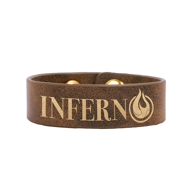 Pulseira de couro sintético laserável de 8 1/2' x 3/4'