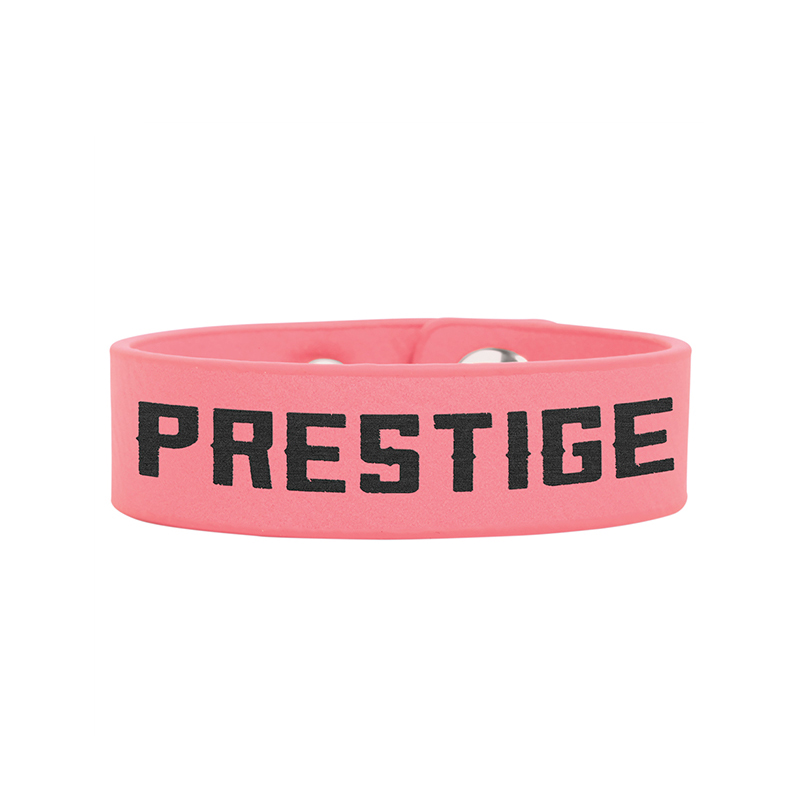 Pulseira de couro sintético laserável de 8 1/2' x 3/4'