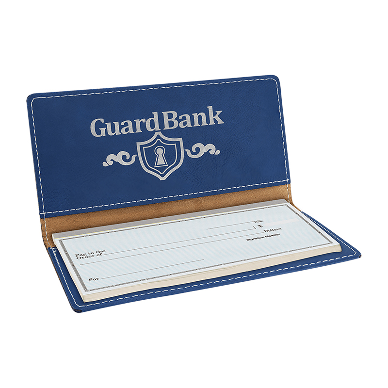 Capas para talão de cheques em couro sintético a laser Capas para talão de cheques em couro sintético a laser