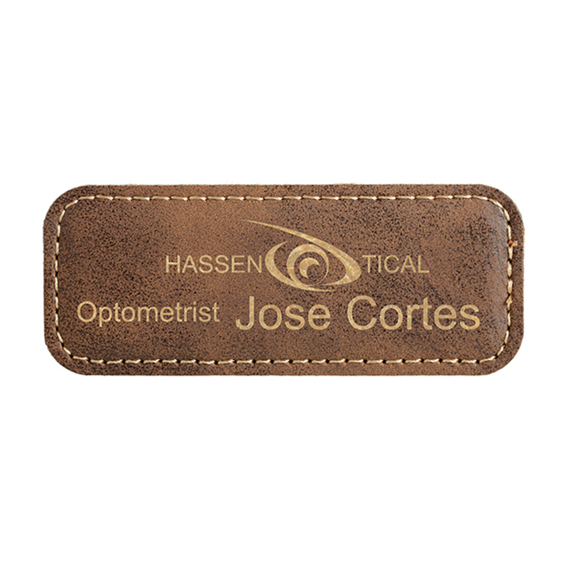 Emblema de couro sintético laserável em branco com ímã Emblema de couro sintético laserável em branco com ímã