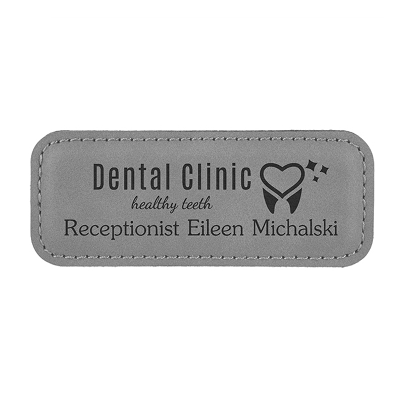 Emblema de couro sintético laserável em branco com ímã Emblema de couro sintético laserável em branco com ímã