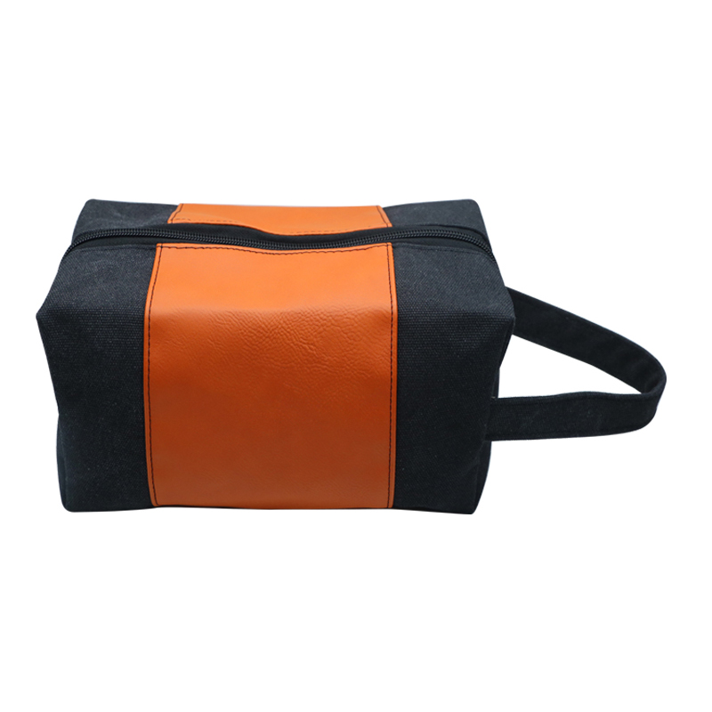 Bolsa de toalete de couro sintético laserável