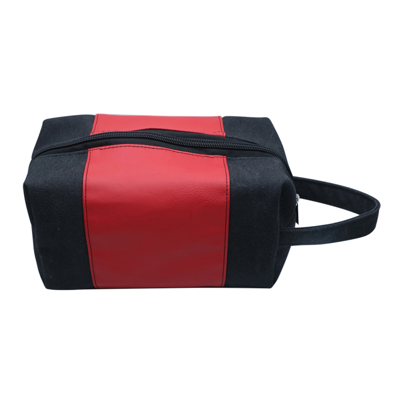Bolsa de toalete de couro sintético laserável