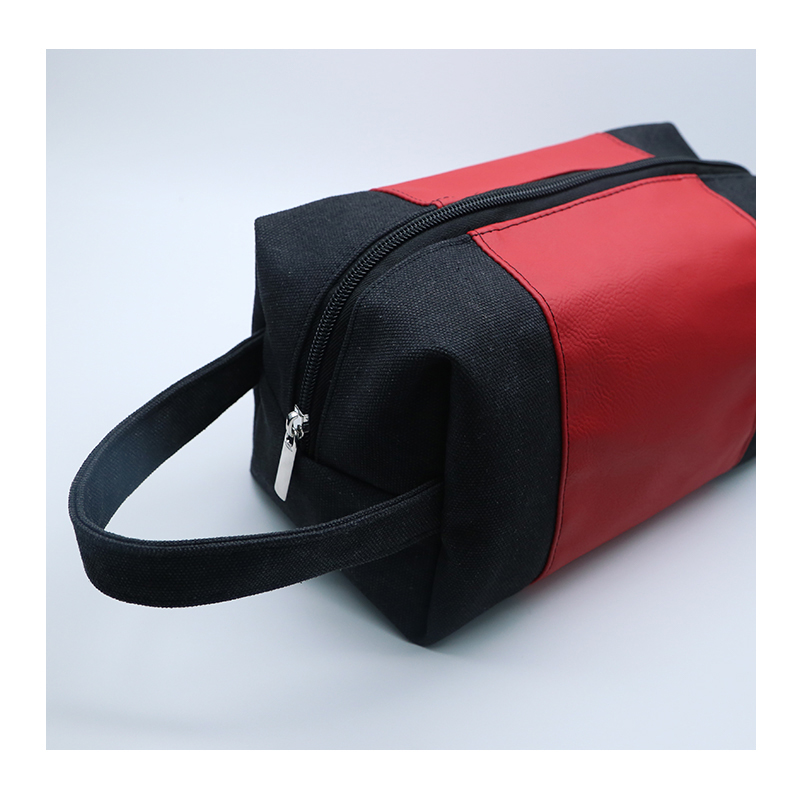Bolsa de toalete de couro sintético laserável
