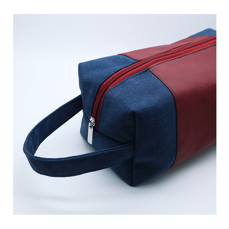 Bolsa de toalete de couro sintético laserável
