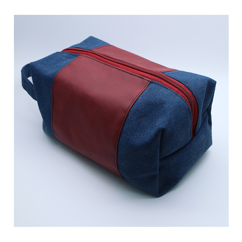 Bolsa de toalete de couro sintético laserável