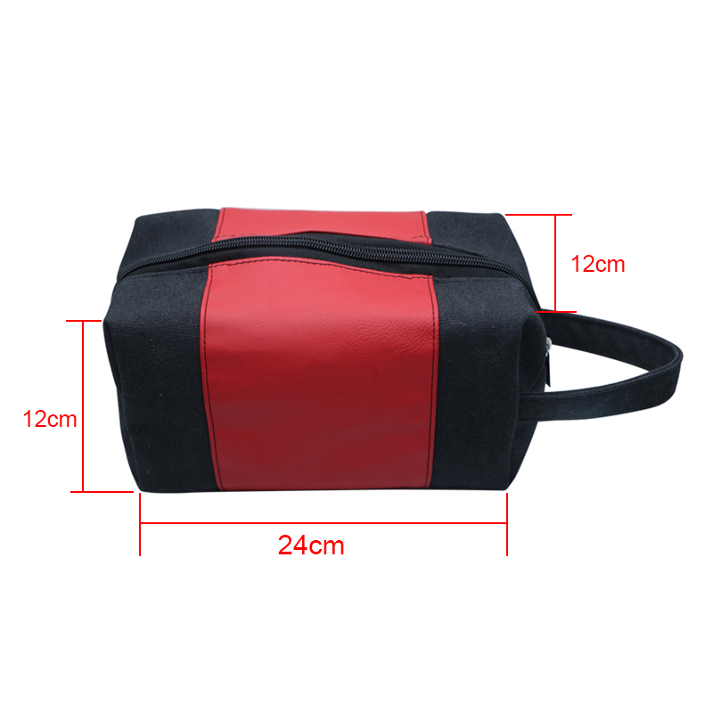 Bolsa de toalete de couro sintético laserável