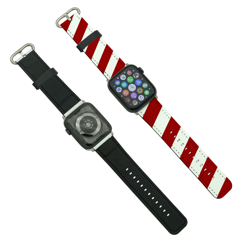 Pulseiras Apple iWatch de couro PU de sublimação para série 4/5-44mm