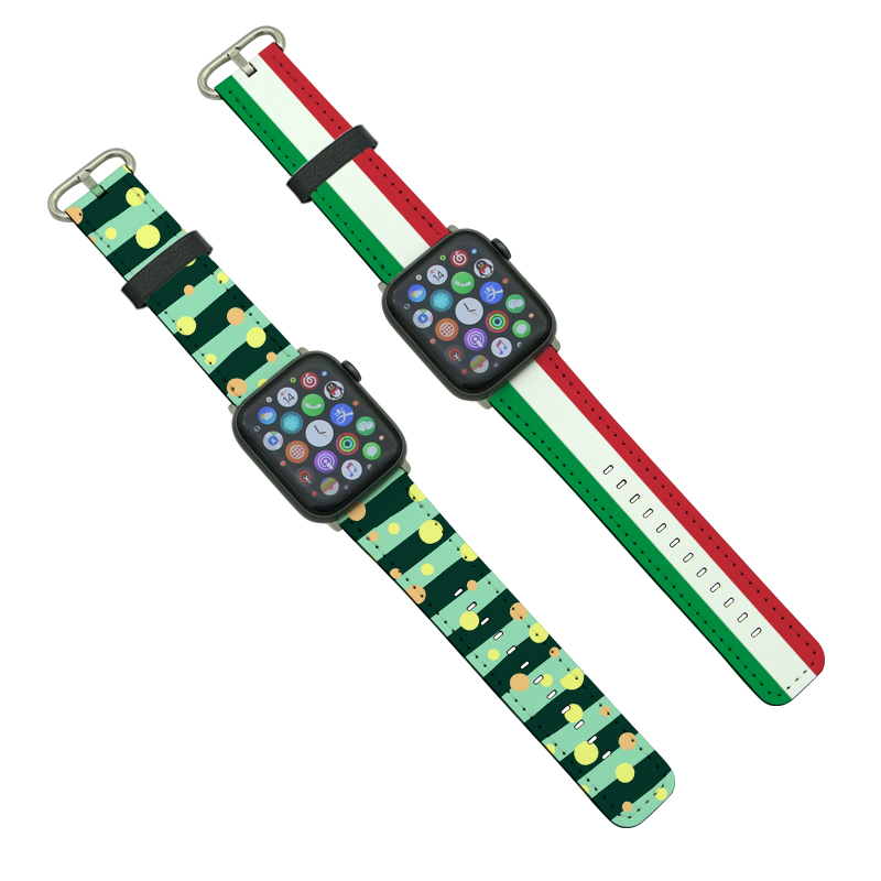 Pulseiras Apple iWatch de couro PU de sublimação para série 4/5-44mm