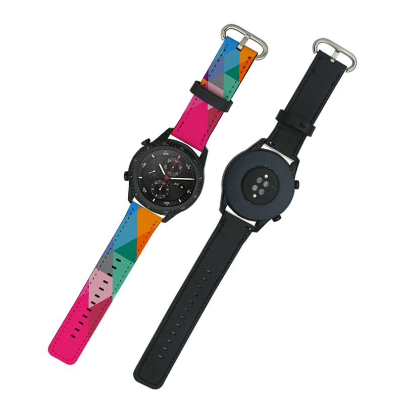 Pulseira de relógio de couro PU de sublimação Samsung/Huawei 20 mm