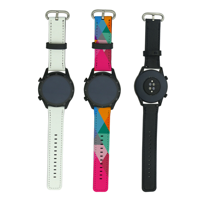 Pulseiras de relógio de couro PU de sublimação Samsung/Huawei 22mm