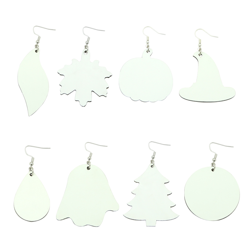 Sublimation PU Leather Earring Leaf Shape(pair) Sublimation PU Leather Earring Leaf Shape(pair)