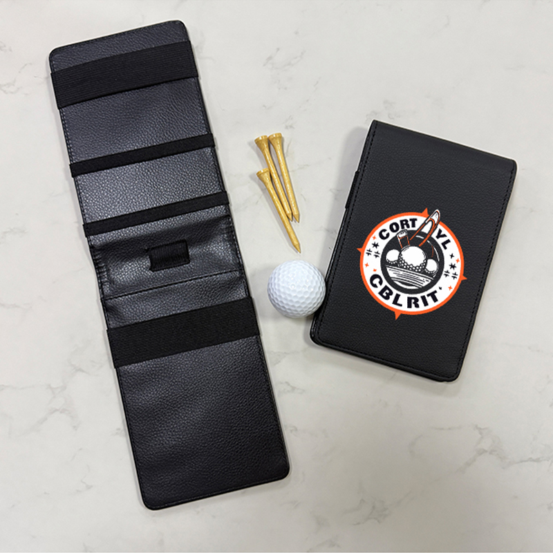 Suporte para cartão de pontuação de golfe em couro sintético de sublimação