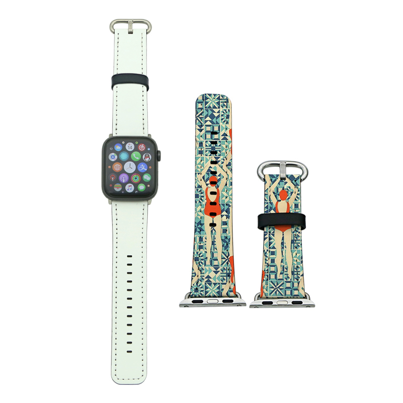 Pulseiras Apple Watch de couro PU de sublimação para série 1/2/3-38mm