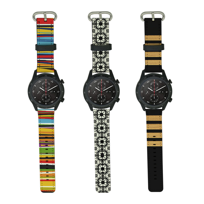 Pulseira de relógio de couro PU de sublimação Samsung/Huawei 20 mm