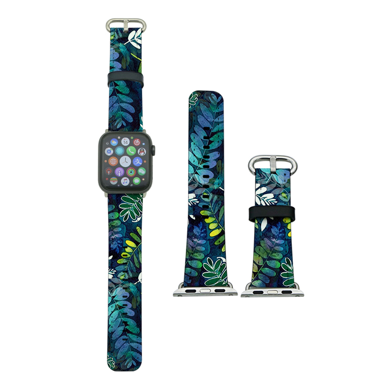 Pulseiras Apple Watch de couro PU de sublimação para série 1/2/3-38mm