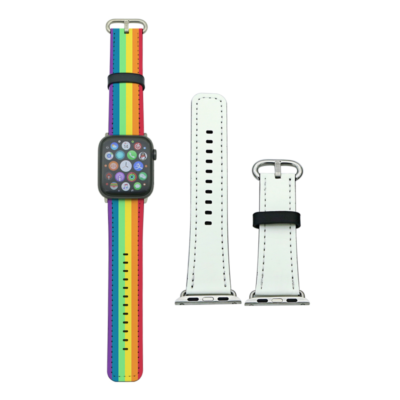 Pulseiras Apple Watch de couro PU de sublimação para série 1/2/3-38mm
