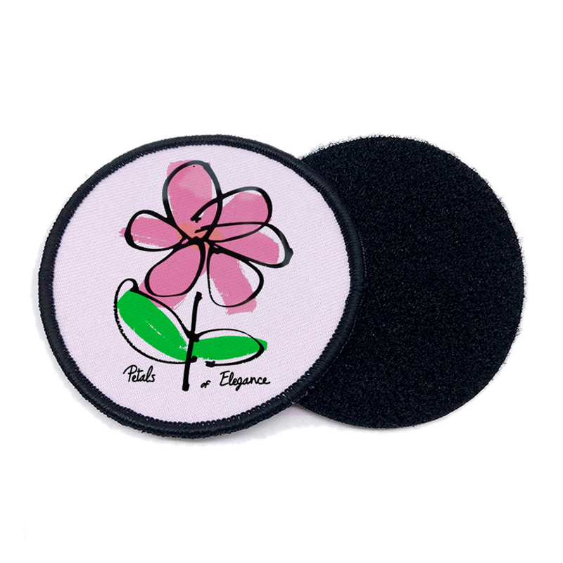 Patches redondos de couro sintético de sublimação de 3' com adesivo