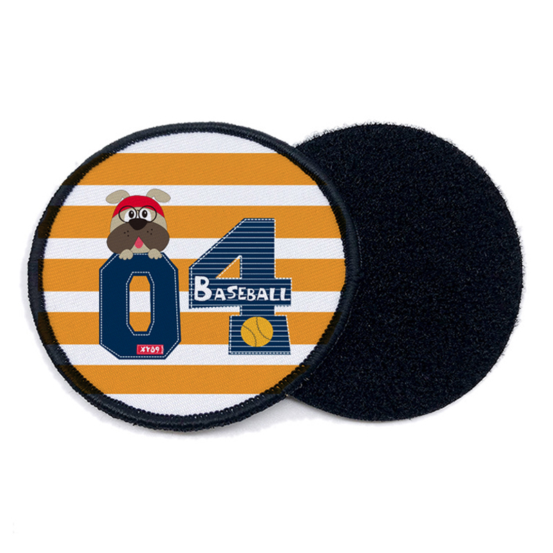 Patches redondos de couro sintético de sublimação de 3' com adesivo