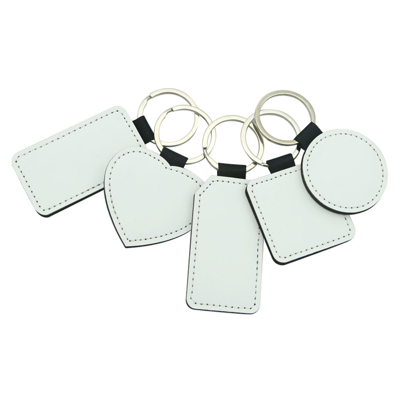 Chaveiro de coração em couro PU sublimado - Impressão em um lado Chaveiro de coração em couro PU sublimado - Impressão em um lado
