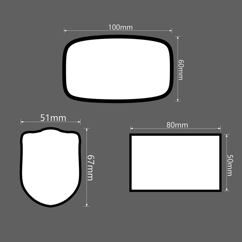 2 1/2' x 2 1/2' Patches de couro sintético de sublimação quadrada com adesivo