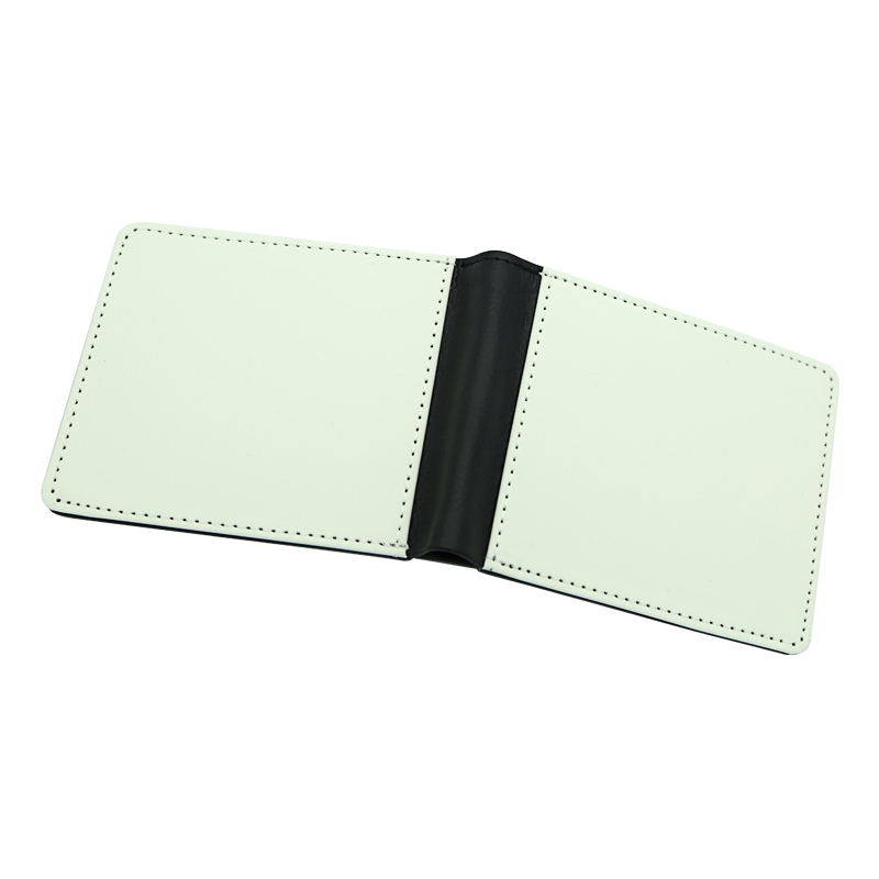 Carteira Bifold de Couro Sintético de Sublimação Masculina com Impressão em Dois Lados