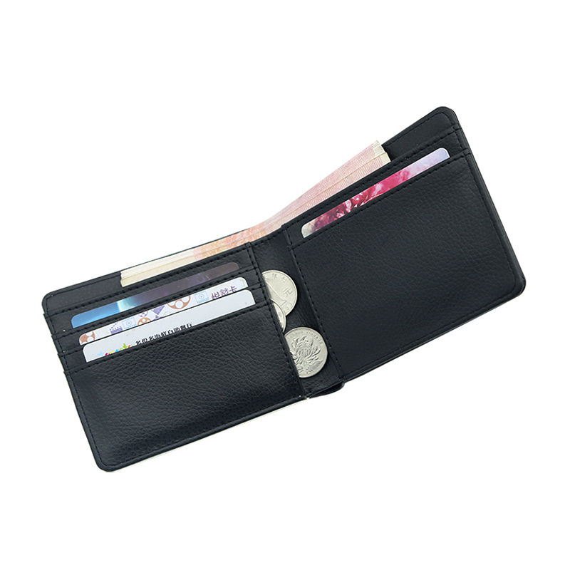 Carteira Bifold de Couro Sintético de Sublimação Masculina com Impressão em Dois Lados