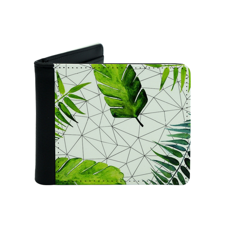 Carteira Bifold de Couro Sintético de Sublimação Masculina com Impressão em Dois Lados