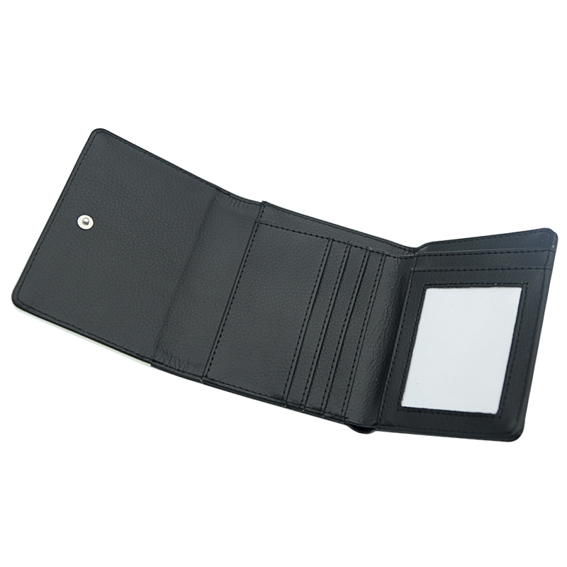 Carteira de couro sintético de sublimação com couro PU interno - Pequena Carteira de couro sintético de sublimação com couro PU interno - Pequena