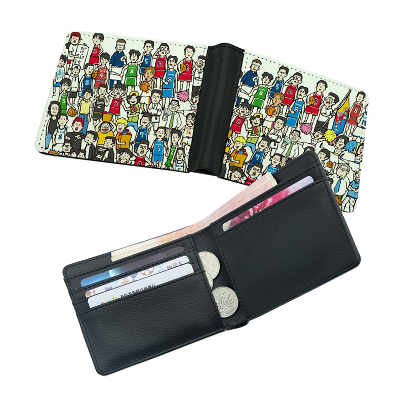 Carteira Bifold de Couro Sintético de Sublimação Masculina com Impressão em Dois Lados