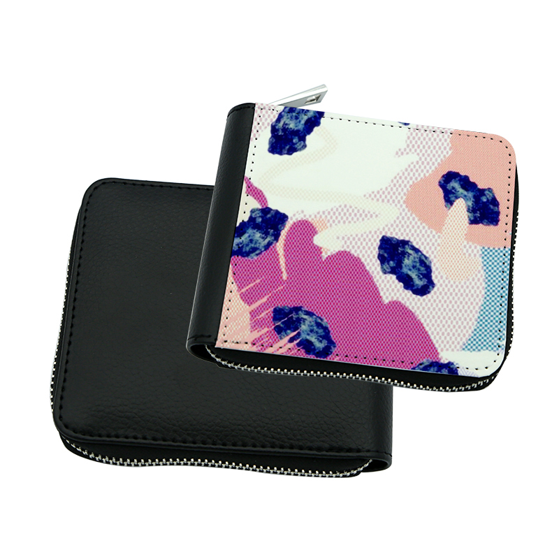 Carteiras em couro sintético com zíper para sublimação - Pequenas Carteiras em couro sintético com zíper para sublimação - Pequenas