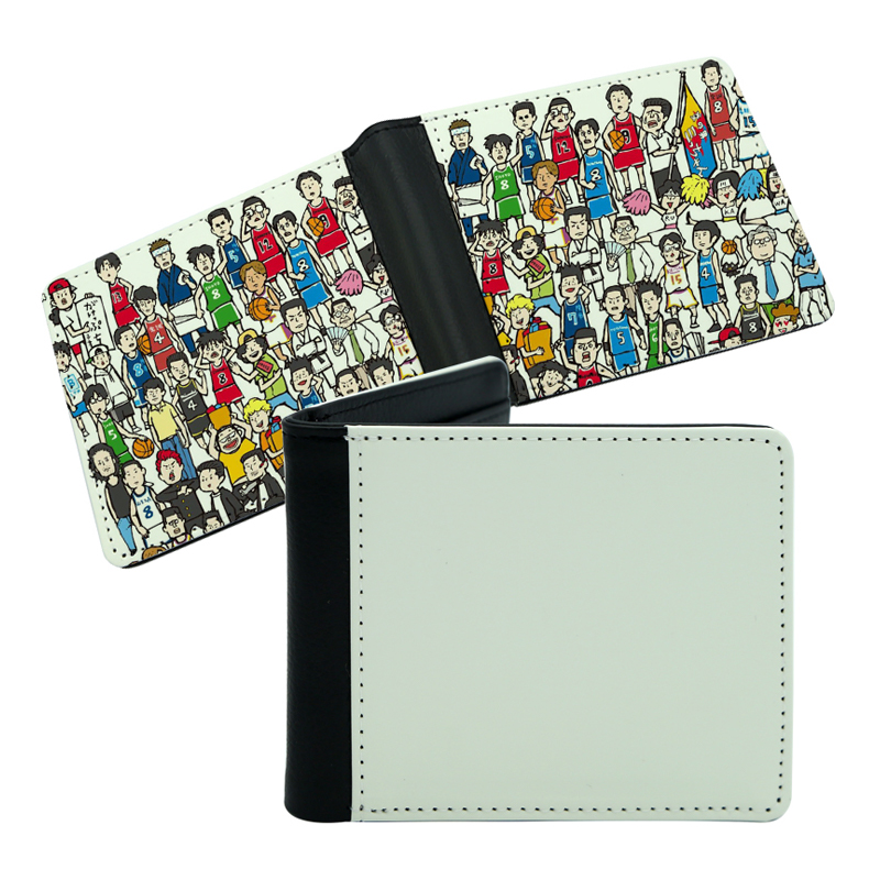 Carteira Bifold de Couro Sintético de Sublimação Masculina com Impressão em Dois Lados